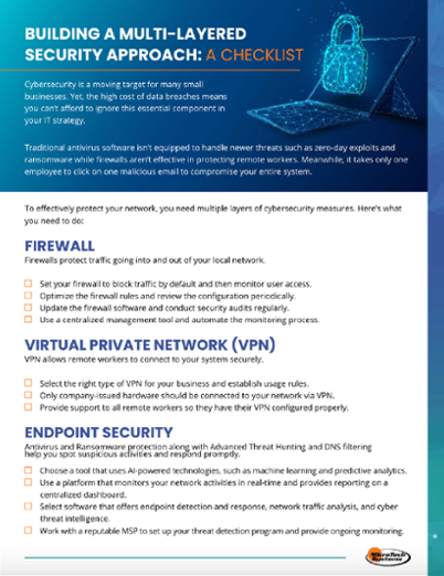 Cover: Checklist - Building a Multi-Layered Security Approach-1